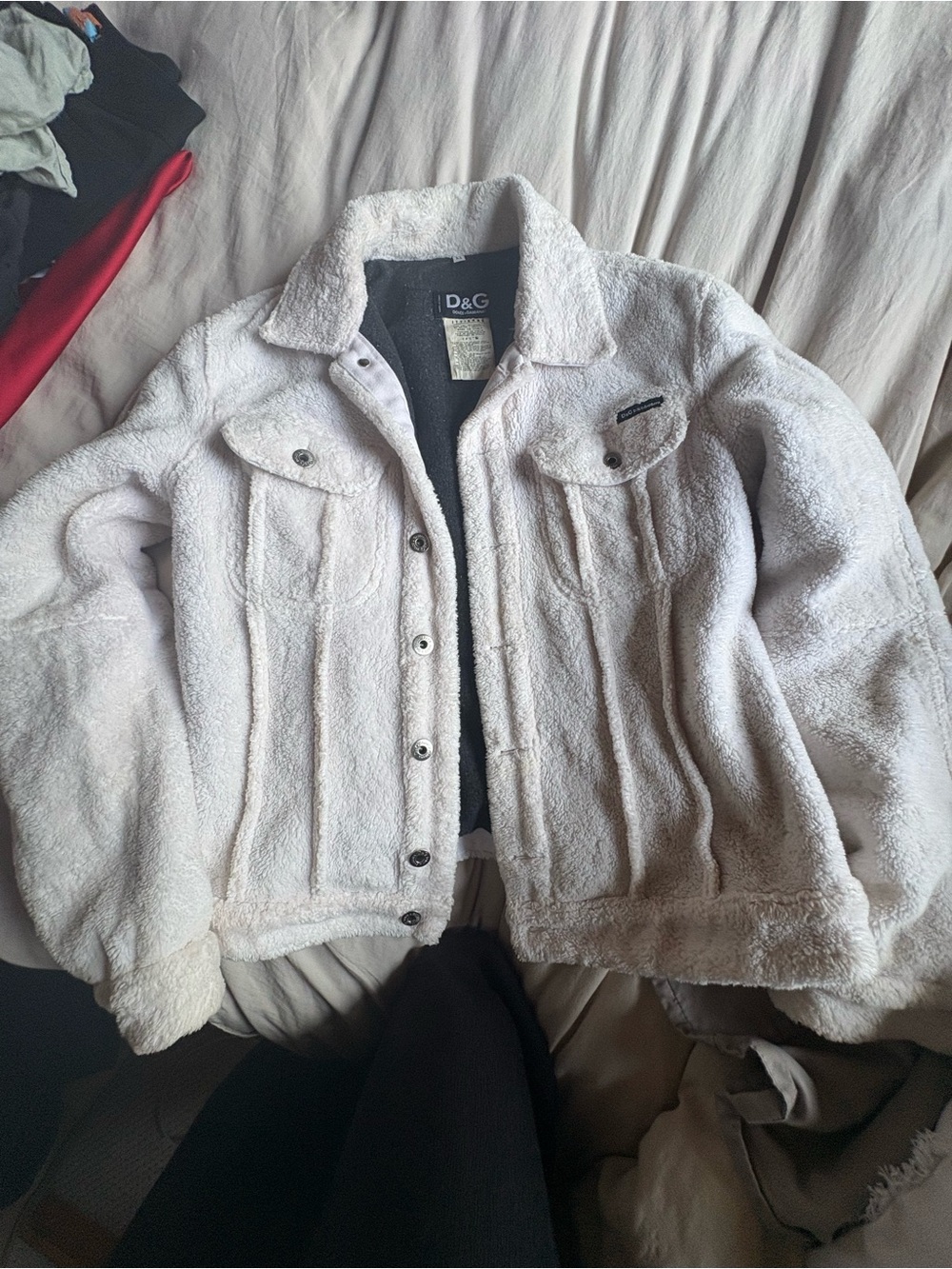 Vintage 2000’s D&G Women's Teddy Sherpa Jacket